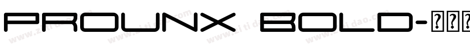 ProunX Bold字体转换